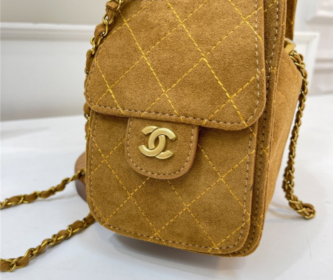 Chanel 25 suede mini