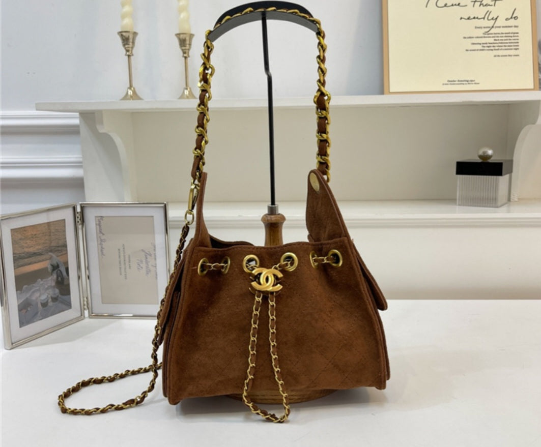 Chanel 25 suede mini