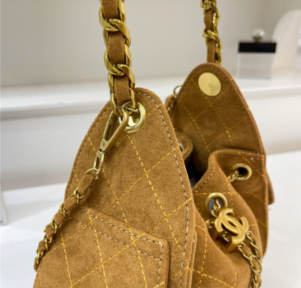 Chanel 25 suede mini